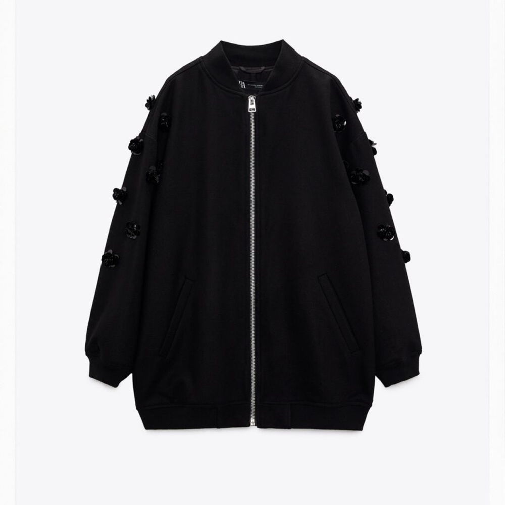 Black bomber jacket xs-s